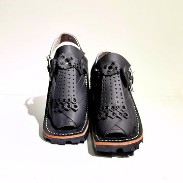 Handmade Balochi Leather Chawat – Marri Tribal Design (Men’s Traditional Wear)