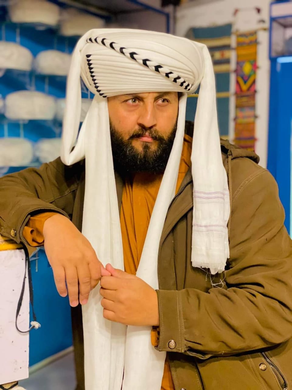 Balochi Traditional Turban – Handcrafted Heritage Elegance black chebuk